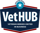 VetHUB certified veteran-owned business badge
