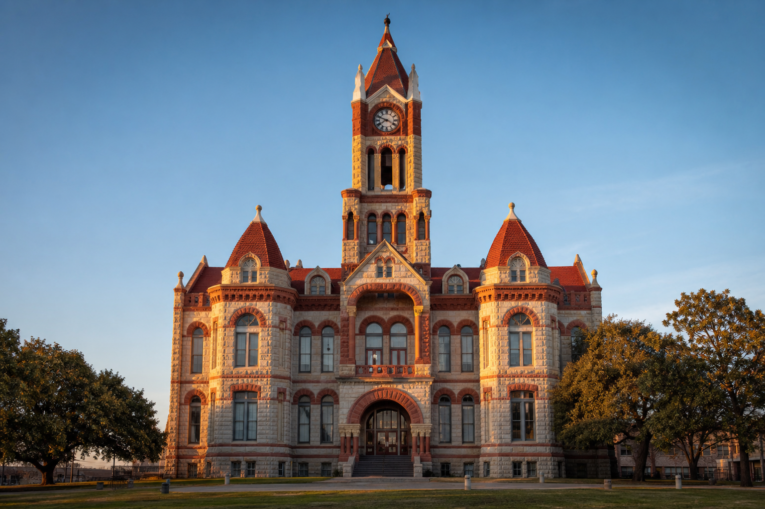 Denton County Courthouse at Golden Hour Denton County Courthouse at Golden Hour