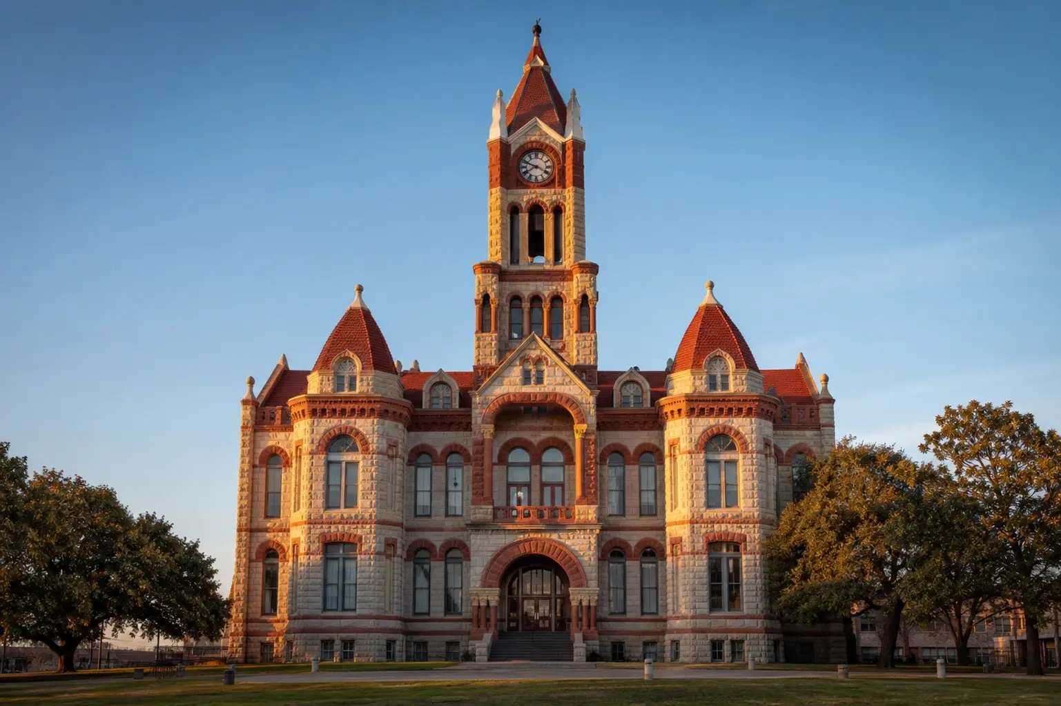 Denton County Courthouse at Golden Hour